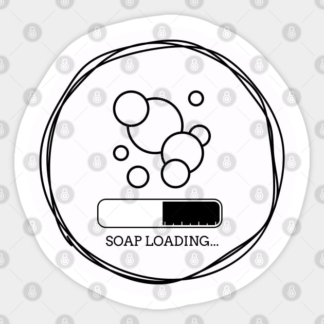 soap loading Sticker by Ukrr